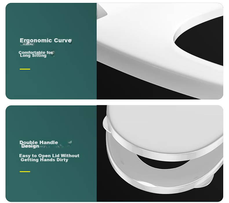 Muvi Toilet Seat Cover Universal U-Shaped Enlarged Ring Accessory Thickened Toilet Lid Old-Style Slow-Close Seat Cushion Cover Plate 5028M 18