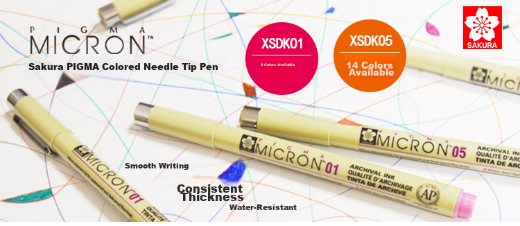 SAKURA PIGMA (SAKURA) Colored Japanese Needle-Tip Pen, Outlining Pen, Signing Pen, Drawing Pen, Ink Pen XSDK01#117, Line Width 0.25mm (Dark Brown) 1