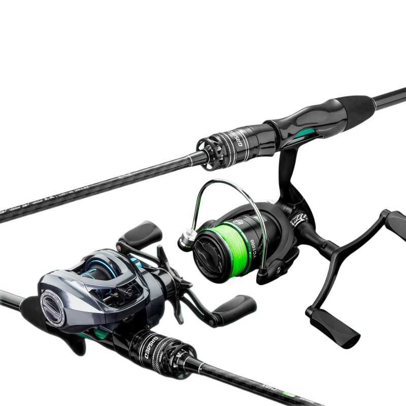 Grsaed Chenxi Micro Lure Rod Carbon Makou Rod UL Action Straight Handle 1.53m Spinning Reel Set Stream Whitebait Qiaozui