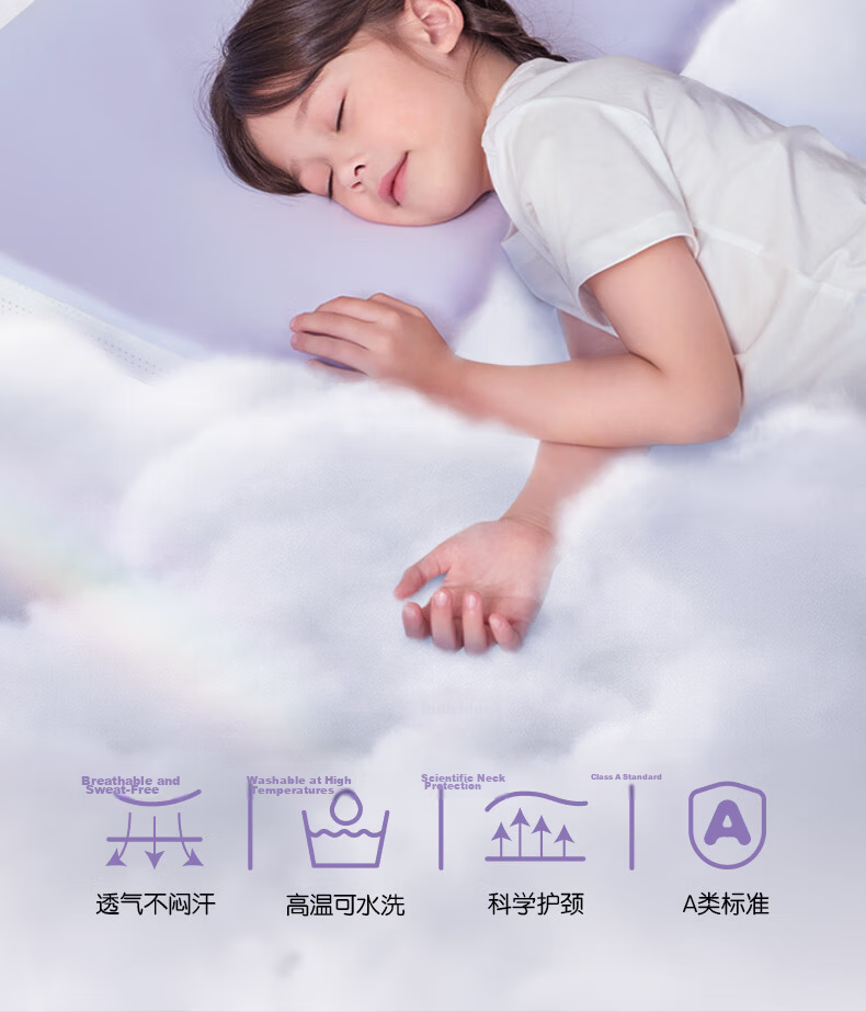 Luolaikids Pillowcase [Same As in Shopping Mall], Baby Class A All-Cotton Knitted Breathable Pillow Cover 3cm, Blue 3