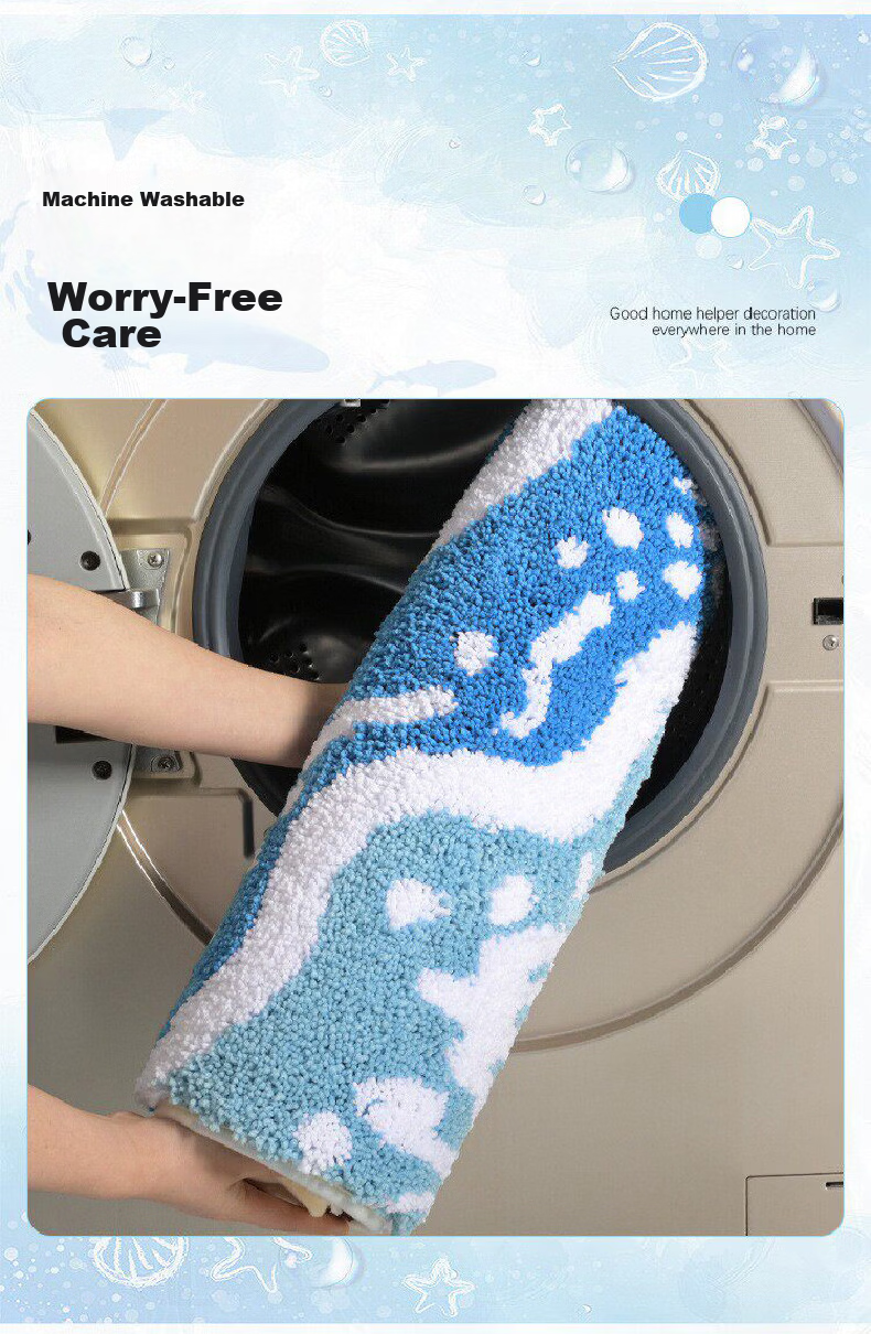 Simple American Style Bathroom Absorbent Non-Slip Mat Toilet Entrance Quick-Dry Floor Mat 40*60cm 10
