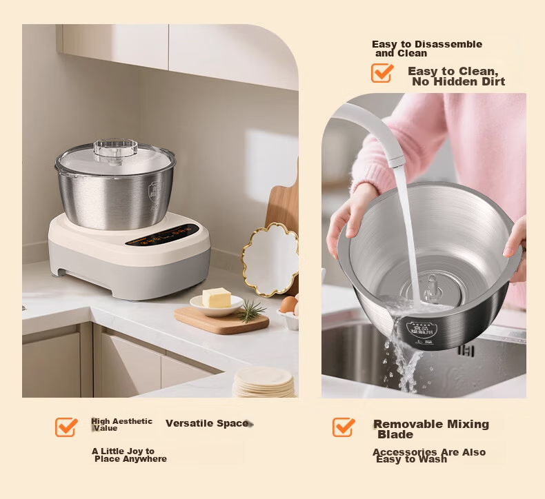 Yangzi Home Dough Maker Kitchen Machine Fully Automatic Multifunctional Intelligent Dough Kneading and Mixing Machine Bread Flour Fermentation Proofing Noodle Maker H-001 11