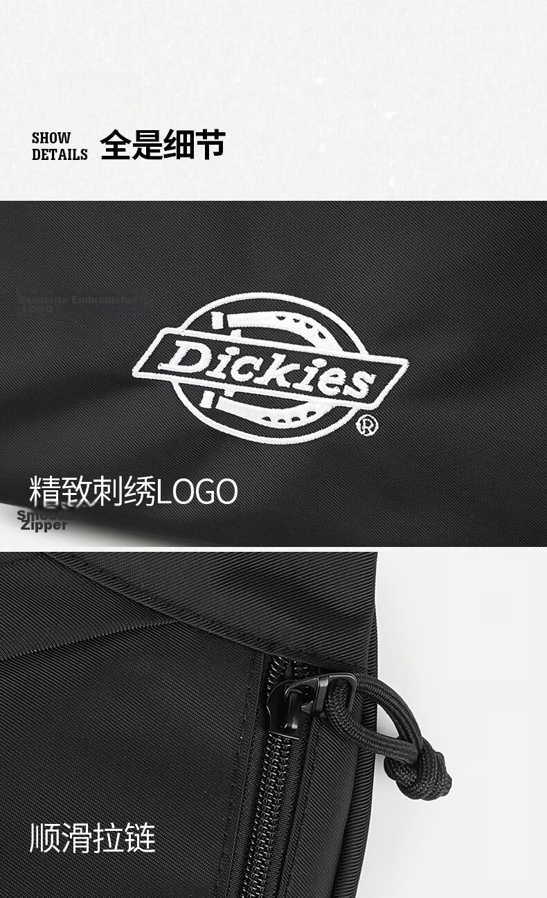 Dickies Crossbody Bag for Men, Single Shoulder Bag with Multiple Compartments, Large Capacity Cycling Bag DK Sports Phone Bag, Water-Resistant Travel Commuter Bag 12