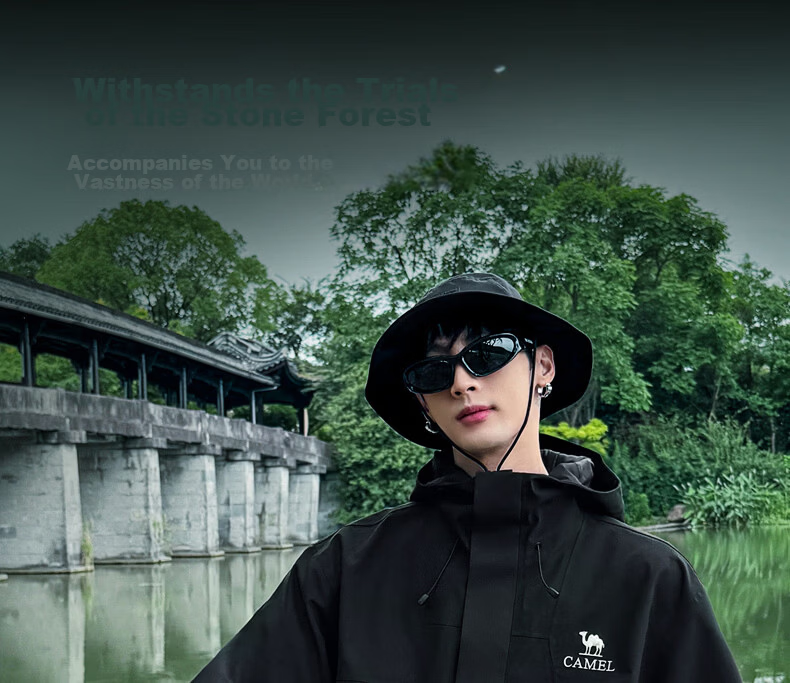 Camel Dragon Outdoor Jacket Women Wang Junkai Same Style Single Layer Mountaineering Jacket M34CAFO730C 16