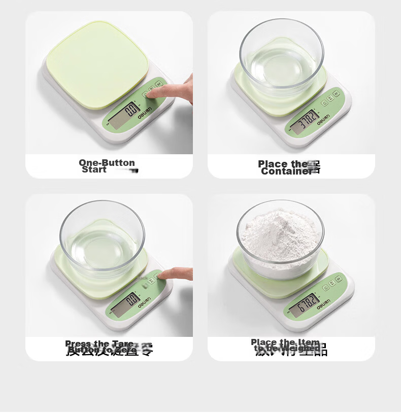 Deli Electronic Kitchen Scale Small Food Baking Household High Precision Gram Weight Scale TE913 13