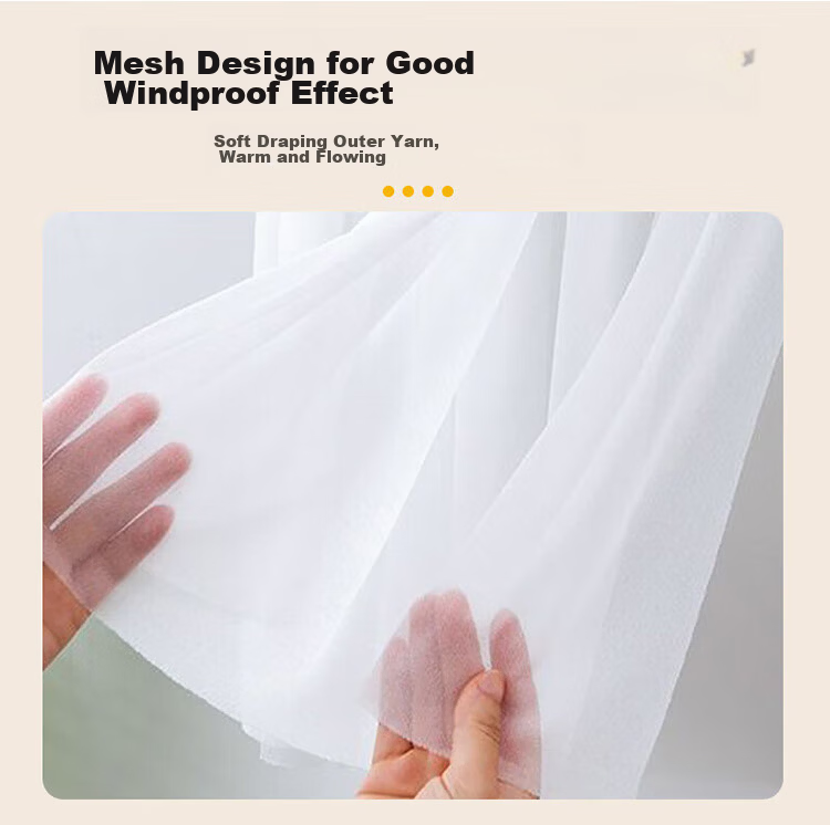 Hakkai Bird Air Conditioner Wind Shield Curtain, No Drilling Required, Crystal Velvet, Home Use, Suitable for 1.5-2P, Windproof and Dustproof Air Conditioner Cover 5