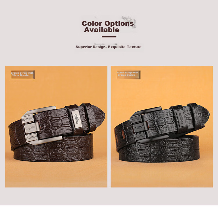 CARTELO Men's Vintage First Layer Cowhide Leather Pin Buckle Fashion Belt Gift for Boyfriend Husband Dad 11
