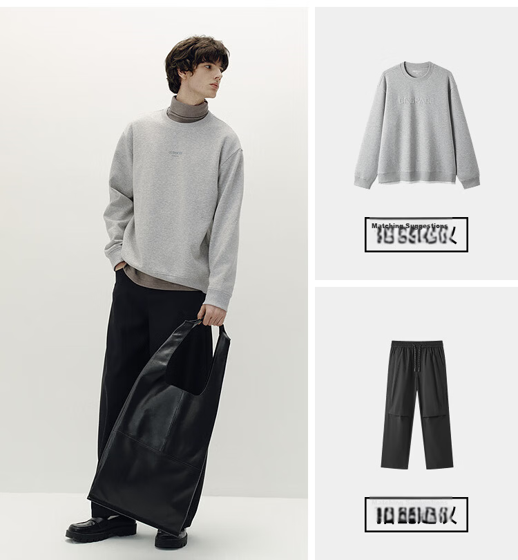 Semir Wang Anyu Collaboration Series Aerospace Sweatshirt Men Autumn Soft Cotton Heavyweight Casual Couple Long Sleeve 14