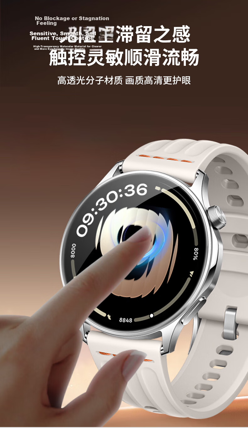 Smorss Dust-Free Case Instant Apply 2-Pack Screen Protector for OPPO Watch S, Non-Tempered Composite Watch Film, Anti-Drop, Scratch-Resistant, Ultra-Clear, Anti-Fingerprint Black 13