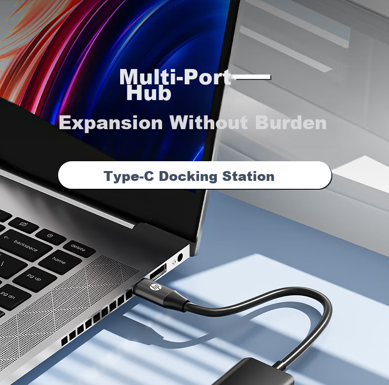 HP Type-C to HDMI Docking Station, Screen Mirroring Fast Charging Adapter Thunderbolt Converter for Apple Computers MacBook Tablets IPad Phones CT205C 1