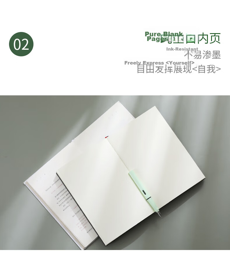 Faramon A5 Thickened Blank Notebook Soft Leather Artistic Exquisite Draft Book White Paper Illustration Doodle Diary Minimalist Stationery College Student Copywriting Journal Custom A5 Black 9