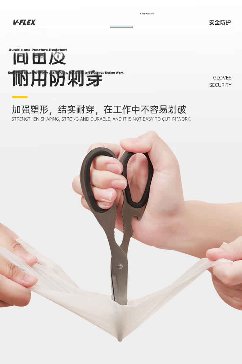 Victory Disposable PVC Gloves 100pcs/Box Waterproof Wear-Resistant Household Food-Grade Protective Gloves Transparent VGP450 Size M 7