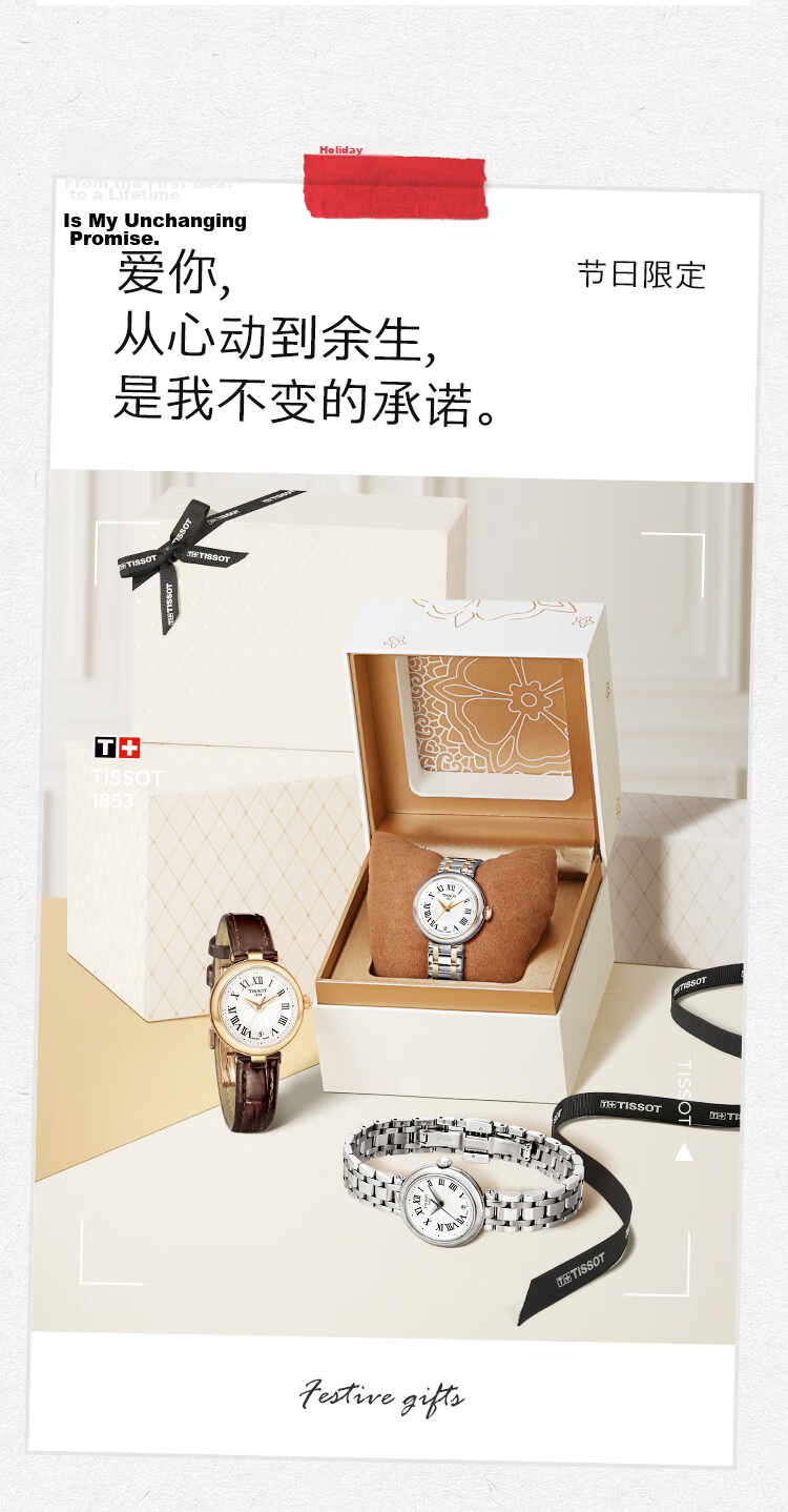 TISSOT , Liu Yifei's Choice, Le Locle Series, Swiss Quartz Ladies Leather Strap Wristwatch, Fashion Watch, Birthday Gift 5