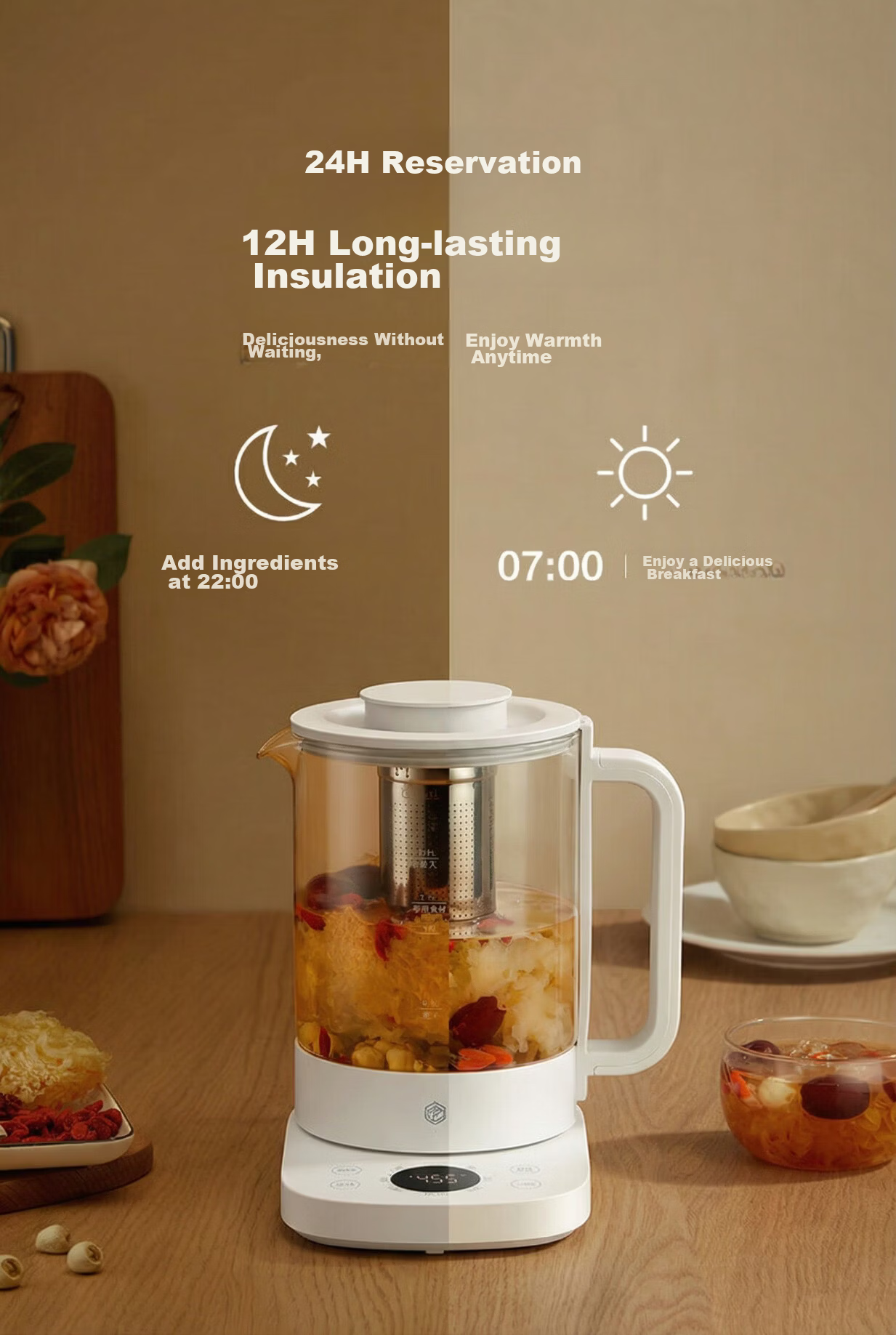 JD Jingzao 99% Pure Titanium 0 Coating 0 Glue Health Kettle 1.5L Tea Kettle 11-Level Constant Temperature Electric Kettle Large Capacity Electric Water Boiler Healthy Tea Basket Tea Maker 1000W Fast H 8