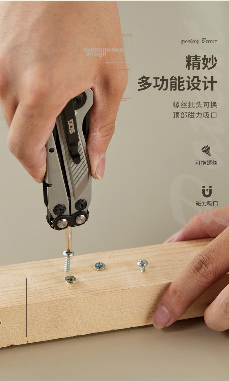 SOG Outdoor Gear FM Multi-Tool Pliers Portable Mini Multi-Function Knife Survival Equipment Blue 5