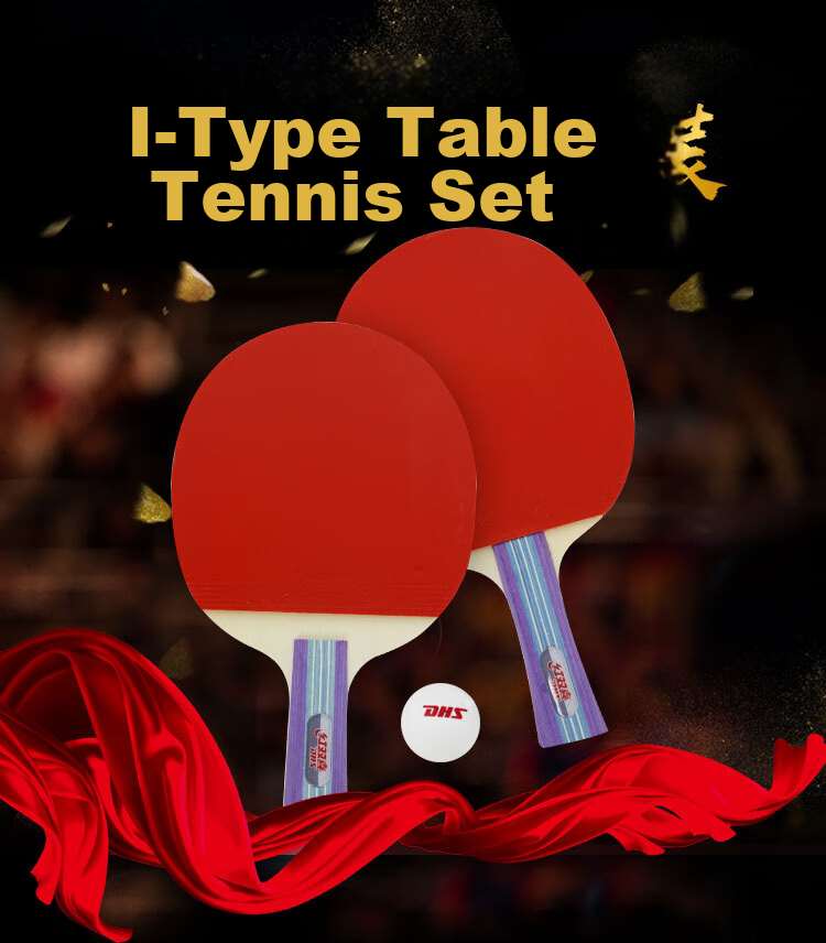 DHS Ma Long Table Tennis Racket Straight Handle Gift Box Set Kuangbiao Long National Champion Equipment Kuangbiao Long Double-Sided Reverse Rubber with Racket Case 1