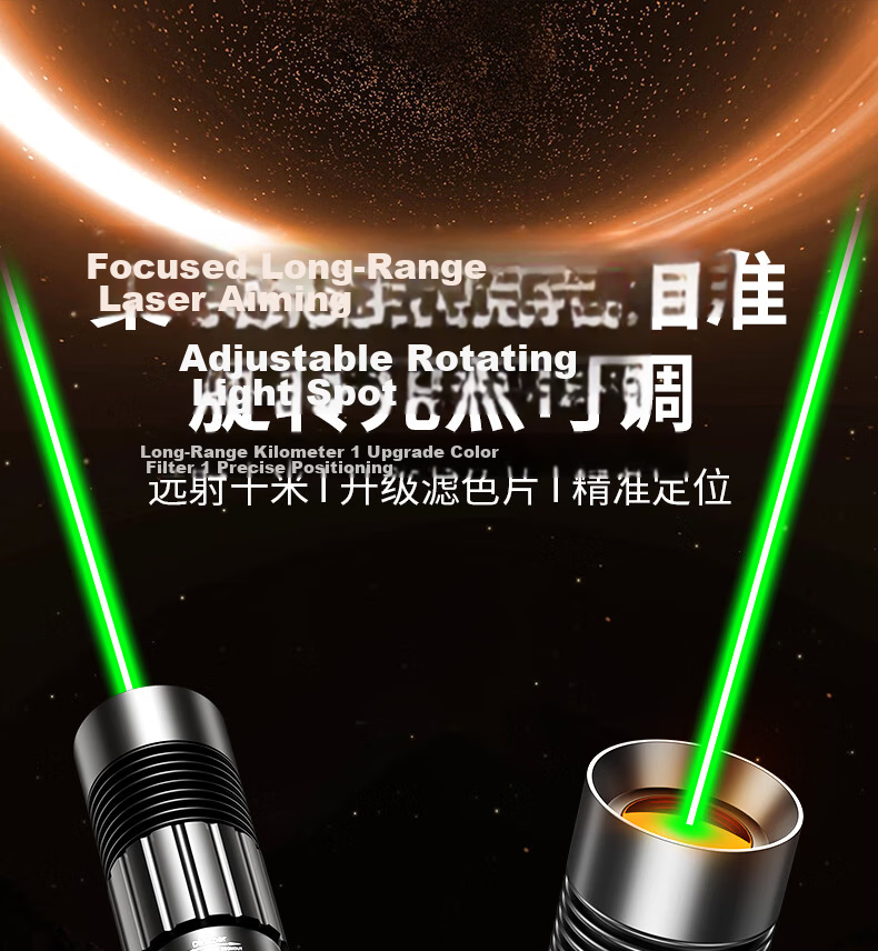 Whist H11 High-Power Bright Green Laser Pointer with Long Battery Life, Constant-On Green Laser Light, Desert Star Pointer, Rechargeable Long-Range Stargazing Pen, Infrared 1