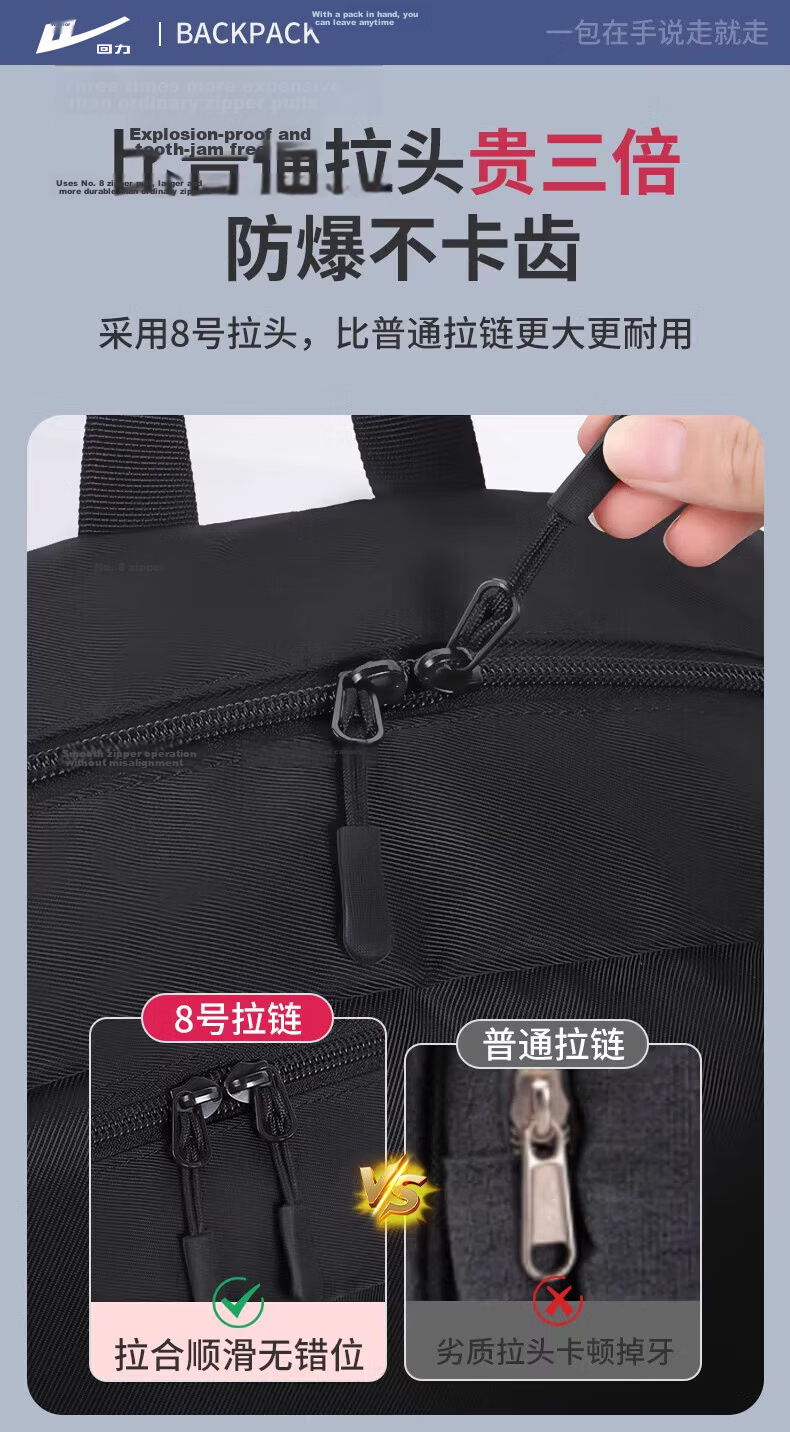 Warrior Backpack Men's Casual Water-Resistant Laptop Travel Bag Large Capacity School Bag for High School, Middle School, and College Students 9