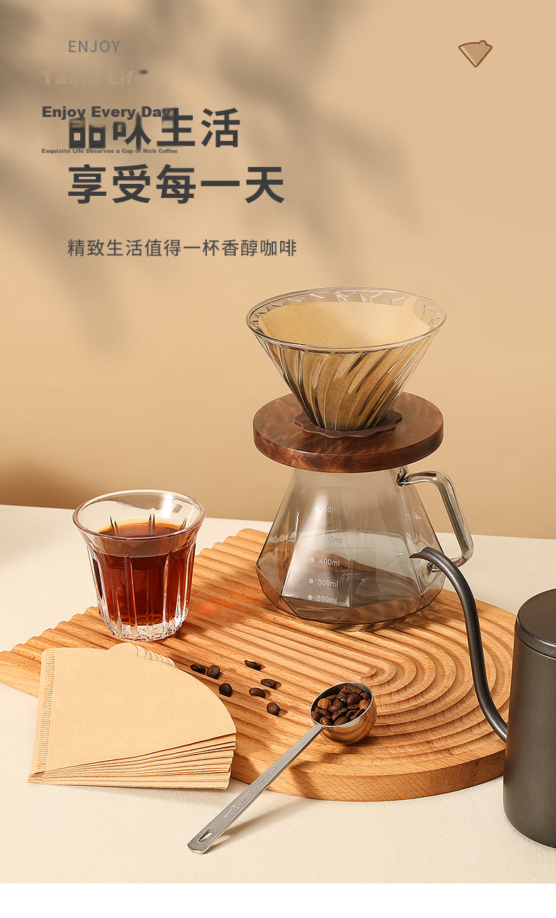 Mongdio Coffee Filter Paper, Fan-Shaped Drip-Style American Coffee Maker, Pour-Over Coffee Filter Paper, 102 Type, 100 Pieces 8