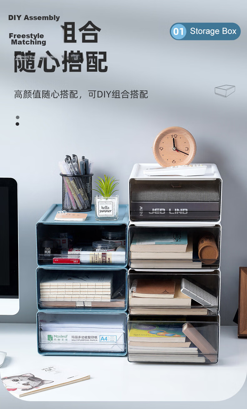 Youjialiangpin Tissue Box, Living Room Tissue Holder, Coffee Table Remote Control Storage Box, Desktop Pen Holder, High-End, Gray Wood Grai 1