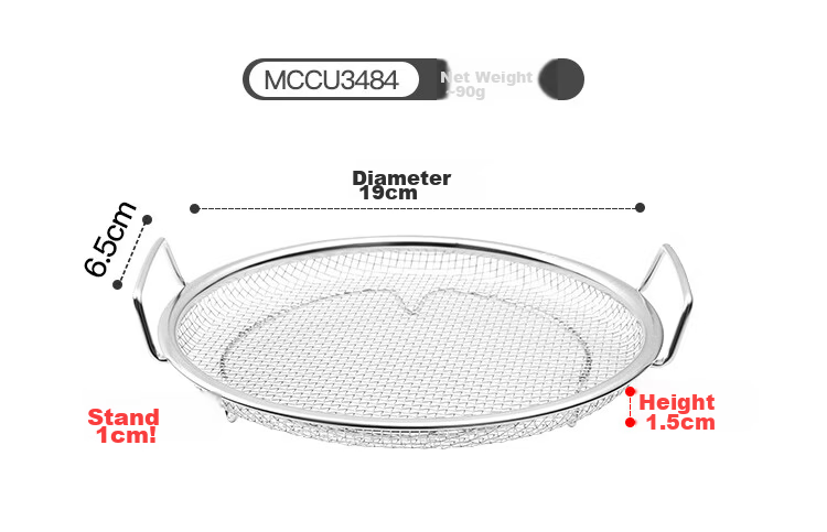 Maxcook Strainer Basket, 304 Stainless Steel Mesh Skimmer, Noodle Strainer, Sieve, 14cm MCCU8831 12