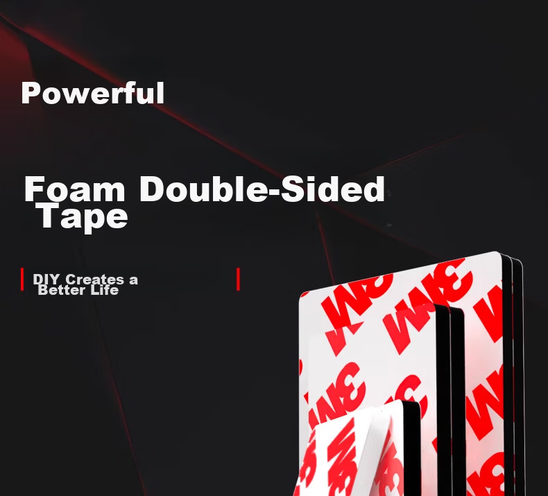 3M EVA Foam Double-Sided Tape Foam Adhesive Wall Mount Nail-Free Thickened Fixing Tape No Drilling 20x60mm (30 Pieces) - Black 1