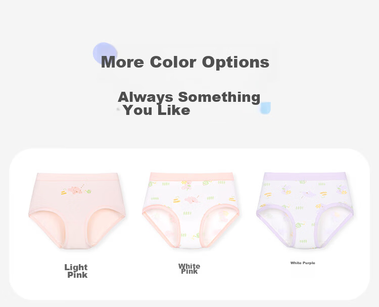 Jiusuiban Plant Cotton Children's Underwear Girls 7A Antibacterial Thin Triangle Panties Toddler Class A Silk Crotch Cartoon Girls Shorts 10