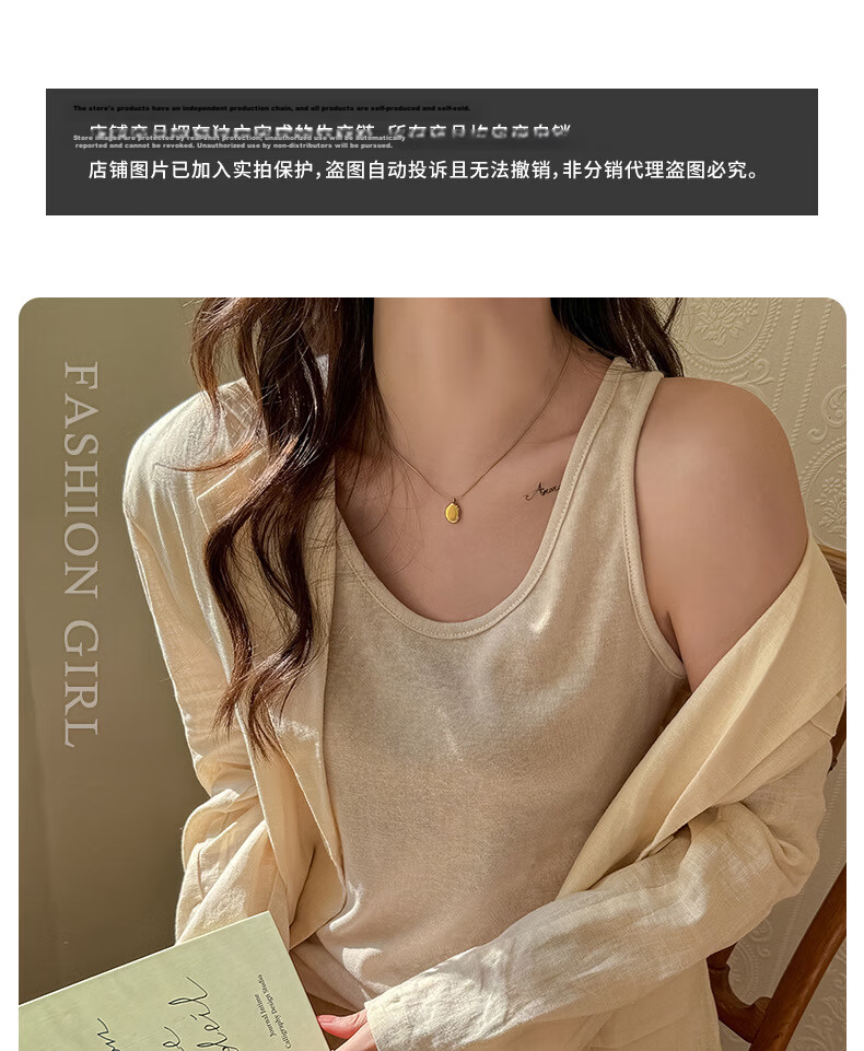 LangSha Snowflake Cotton Loose Fit Sleeveless Tank Top for Women, Casual Layering Vest, Japanese Style Sleeveless Shirt 1