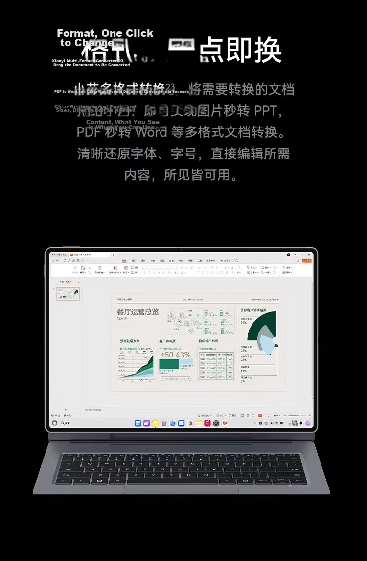 HUAWEI MatePad Edge 14.2-inch HarmonyOS 2-in-1 Tablet Laptop OLED Display Office 16GB+512GB Space Gray 26