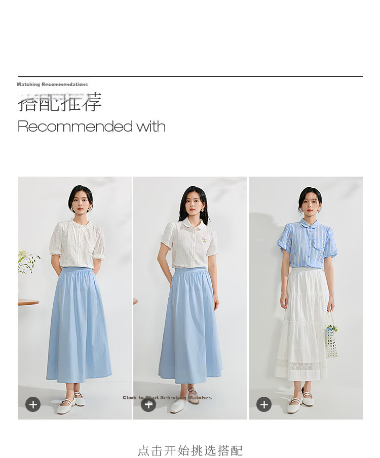 Inman Lotus Leaf Collar Hollow Embroidered Pure Cotton Shirt 2025 Summer Women's Vacation Style Puff Sleeve Blouse Pearl White M 25