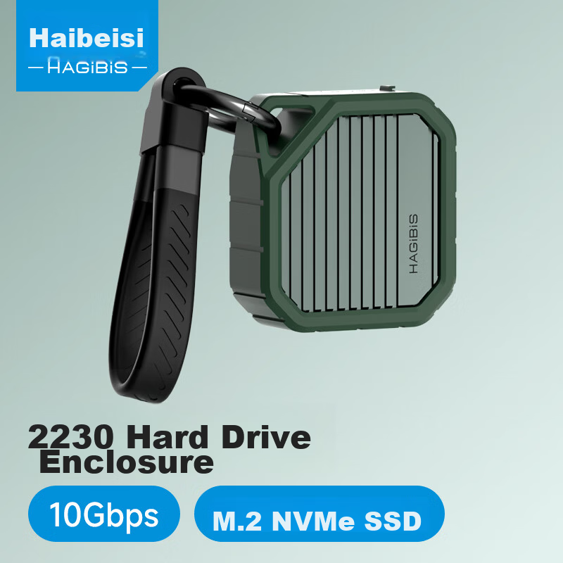 Hagibis Portable M.2 SSD Enclosure NVMe Reader Type-C 2230 External Hard Drive Case Compatible with Apple iPhone 17 MacBook Laptop SSD Expansion