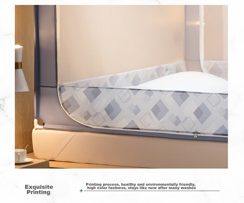 MUJI Mosquito Net A-Class Baby Anti-Fall Full Bottom Bed Fence Mosquito Net Home Three-Door 1.5m Bed 11