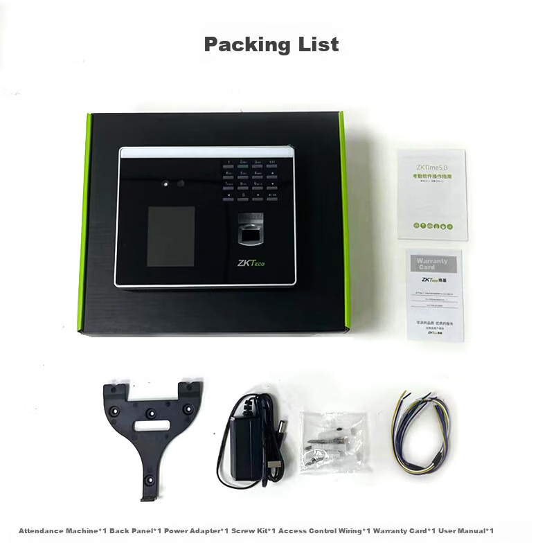 ZKTECO ZKTeco/ZKTECO Technology UF100plus-S Facial Recognition And Fingerprint Attendance Machine, High-Speed Identification Punch-In Device, Self-Service Reporting, WIFI Transmissio 11