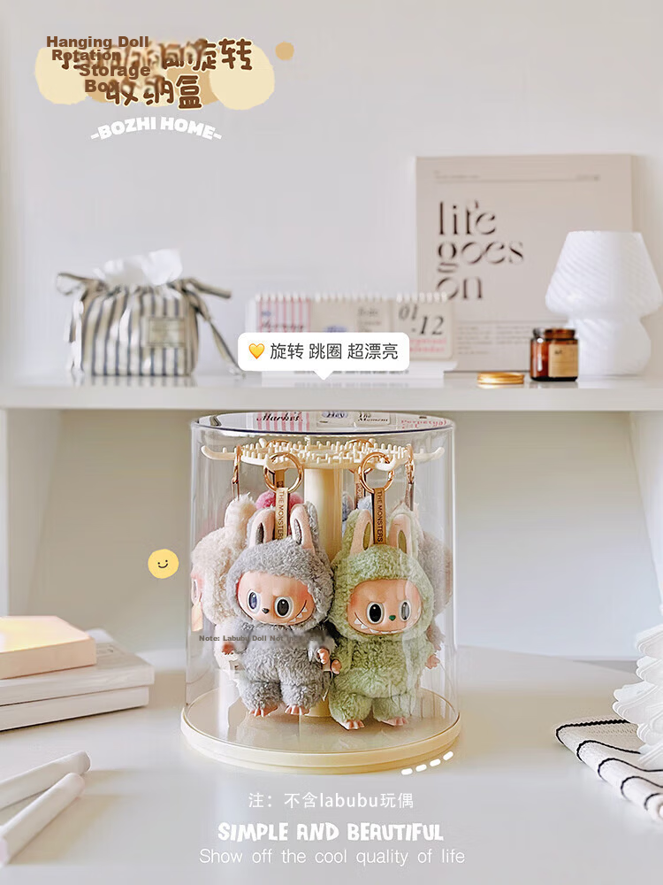 EACHY Blind Box Display Case, Transparent Dust-Proof Storage Box for Figurines And Toys, Labubu Pop Mart Display Case - Large Size 1
