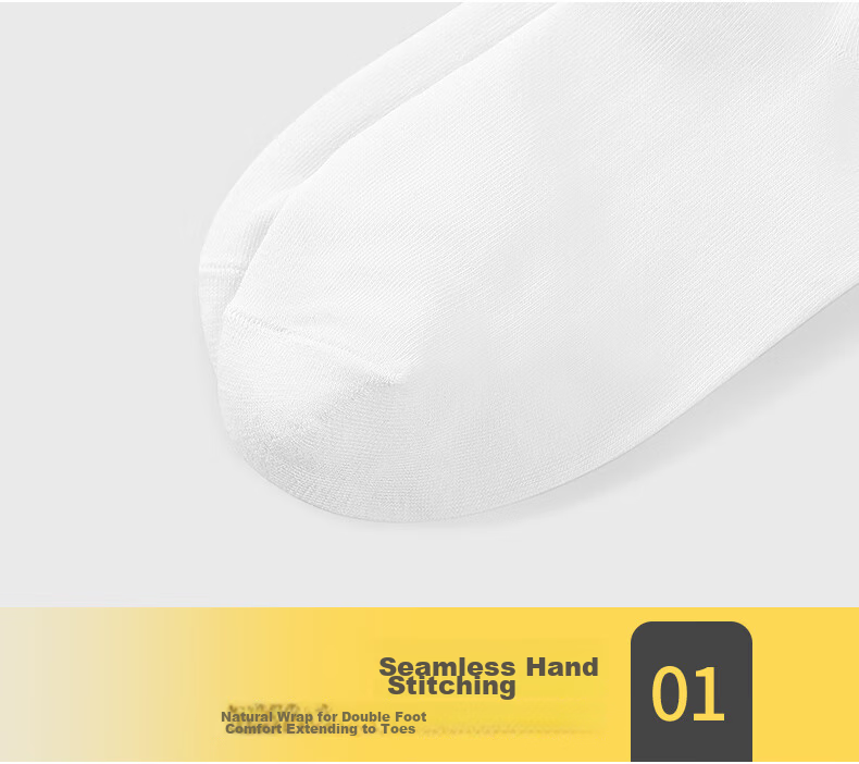 JOYTOUR Disposable Socks Boat Socks, Travel Portable No-Wash Short Tube Socks for Men And Women, Sports Cotton Socks, White [5 Pairs Pack] 10