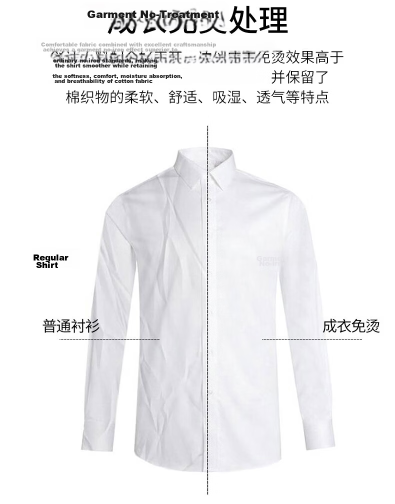 FIRS DP Non-Iron Short Sleeve Men's Pure Cotton Striped Summer Business Formal Shirt DP021 40 7