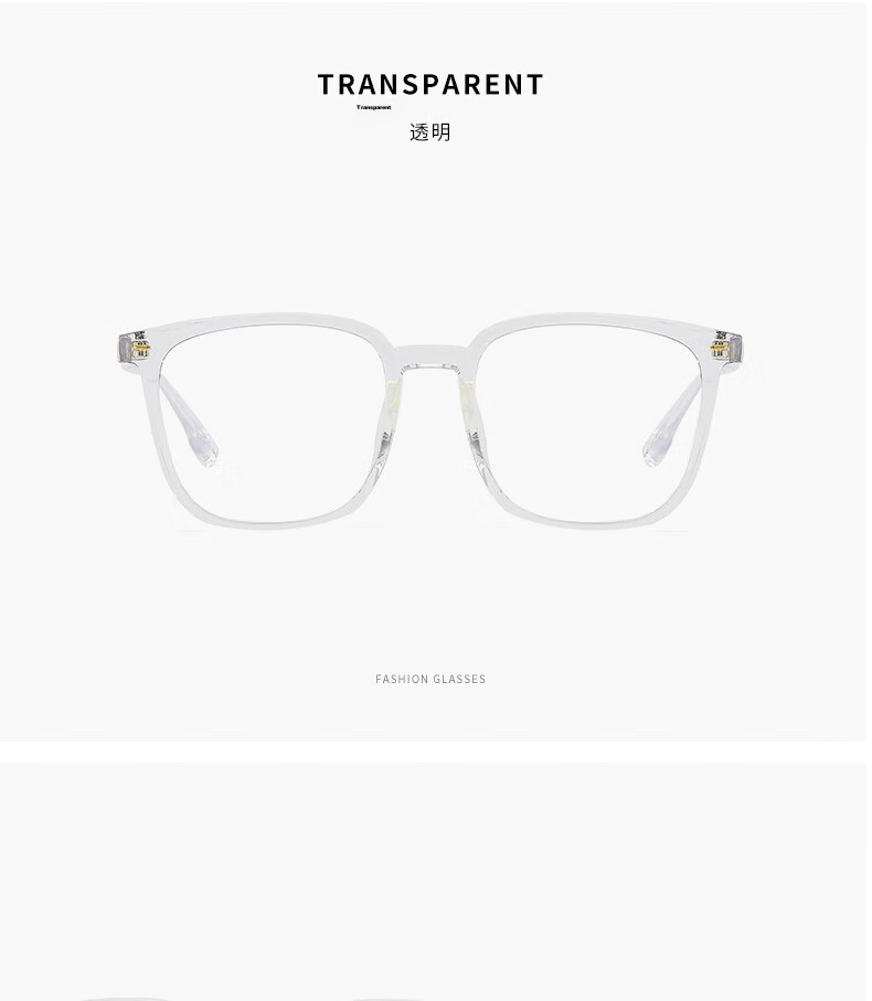 LESCA LUNETIER Gm Black Frame Glasses for Men, Prescription Available, Square Thick Frame, Cool And Stylish, Anti-Blue Light, Large Face, Non-Prescription Eyewear 17