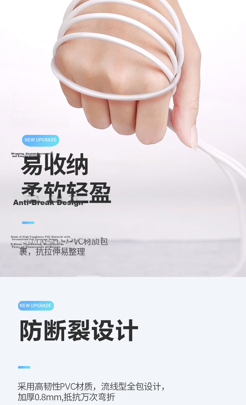 Pisen 3-in-1 Data Cable Apple Type-C Android Car Charger Multi-Head Cable Compatible with iPhone 17/16/15/14 Xiaomi Huawei AirPods Pro 3 6