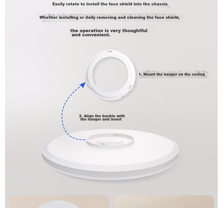FSL Foshan Lighting High CRI LED Ultra-thin Waterproof Ceiling Light for Bedroom Corridor Balcony Study IP40 Moisture Dust Mosquito Resistant Simple Energy-saving 36W Cool White 8