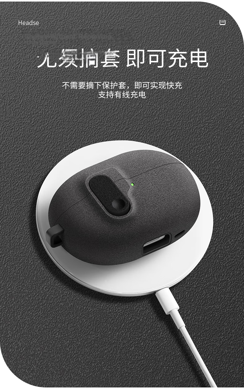 Penggu Protective Case for Huawei FreeClip2 Earphones Silicone Hard Shell Auto Flip Cover Drop-Proof Lock Creative Matte Anti-Fall Velvet Gray 3