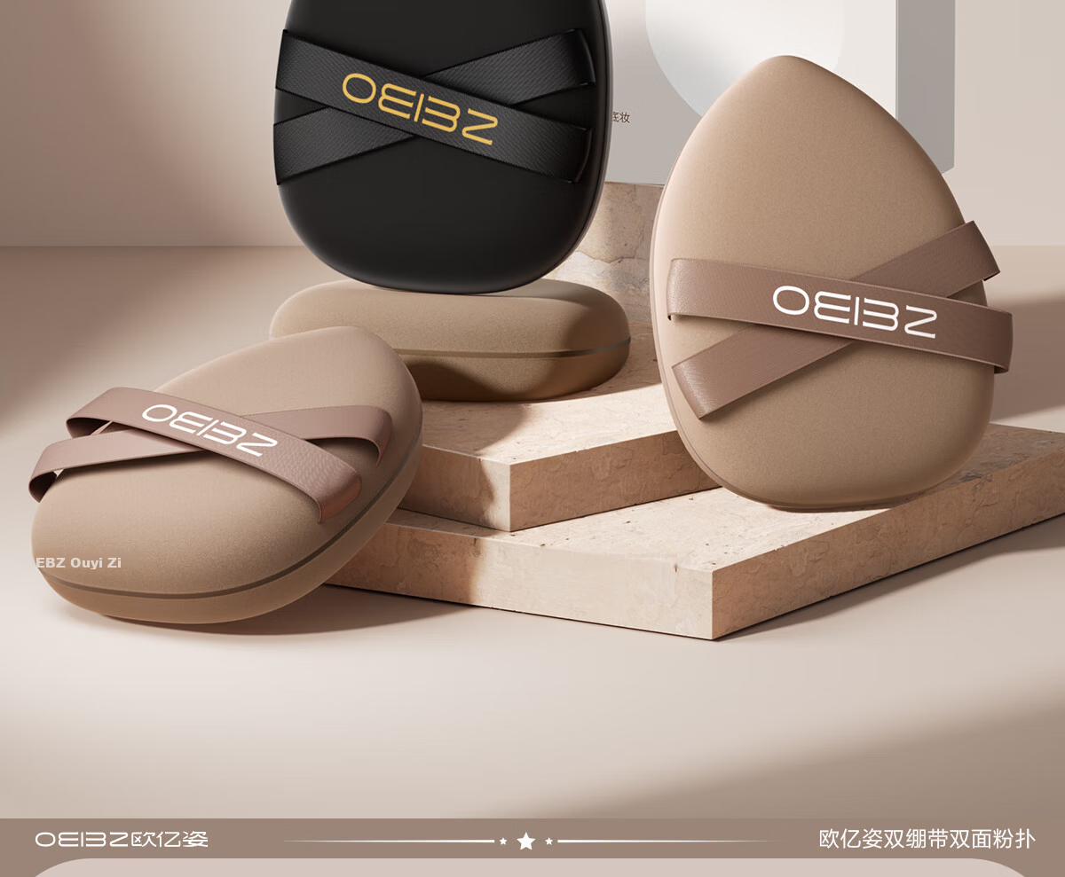 OEIEZ Cushion Puff Foundation Sponge Dual-Use Soft Makeup Beauty Blender Brown 2 Pieces 3