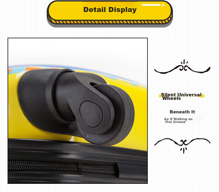 Yinzuo Stylish Children's Luggage Suitcase, Student Travel Case A-6732L, 20-Inch Yellow 12