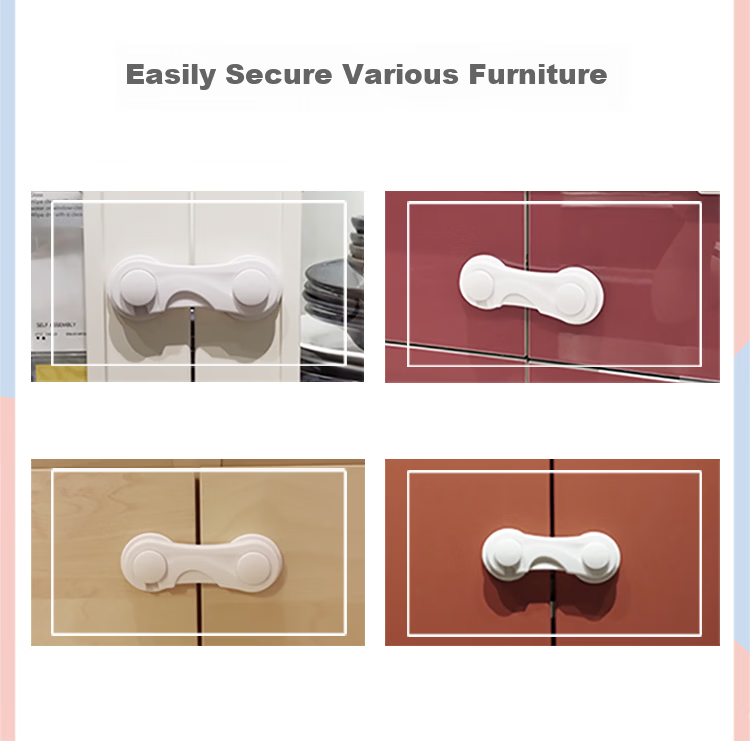 Babyprints Child Safety Lock Cabinet Lock Cupboard Lock Baby Safety Buckle 6-Pack 4