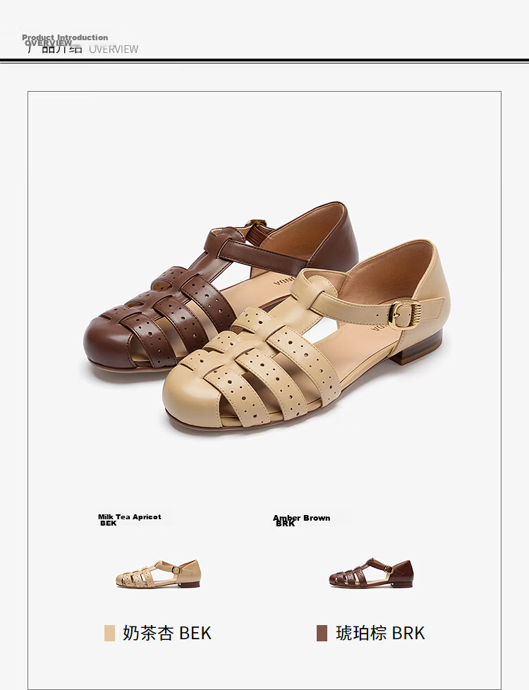 Le Saunda 2026 Summer New Genuine Leather Buckle Pig Cage Roman Strap Block Heel Sandals for Women 7M29901 7