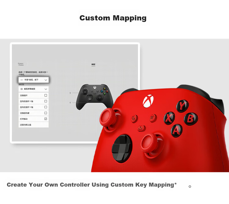 XBOX Microsoft Xbox Wireless Controller Set [Koi Red + Joystick Caps] Compatible with Xbox/PC/Steam Mobile Tablet New Year Valentine's Day Goddess Festival Gift 7