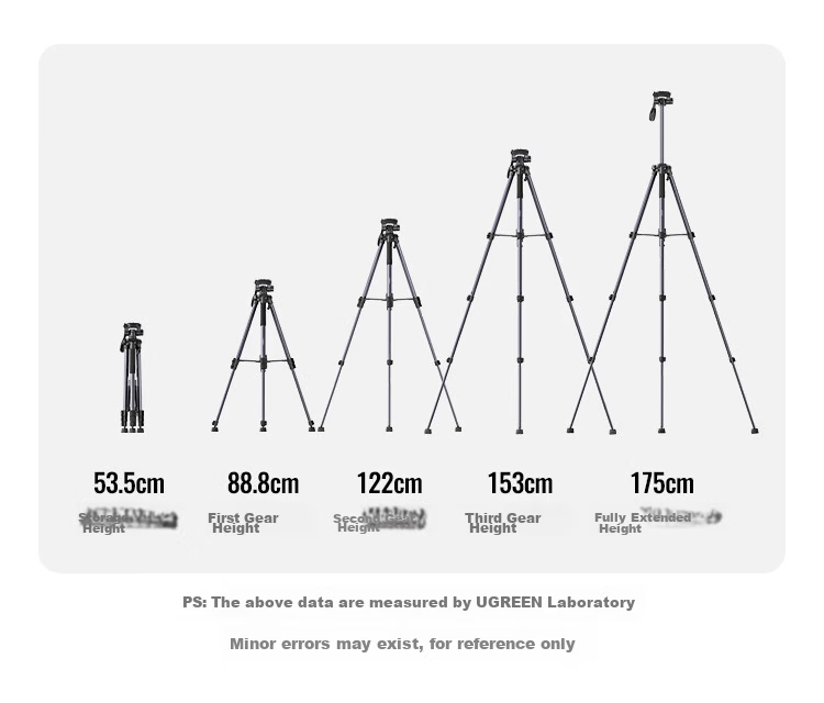 UGREEN Tripod Camera DSLR Mirrorless Professional Photography Tripod Live Streaming Video Photography Anti-Shake Ball Damping Gimbal Central Axis Inverted Aviation Aluminum Alloy 18