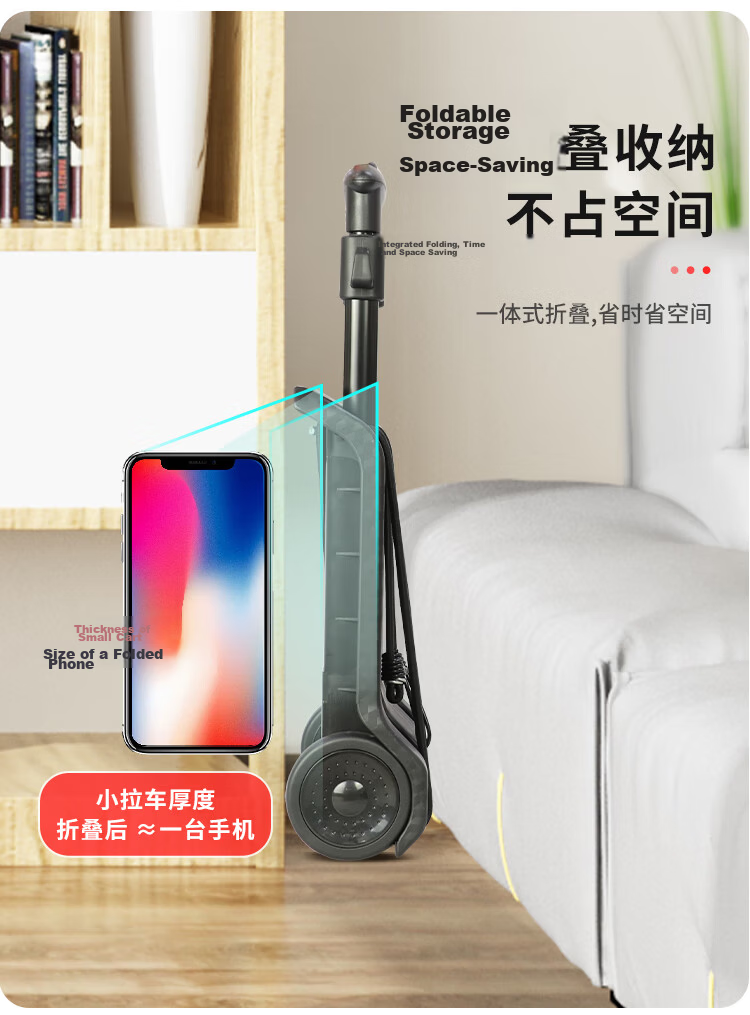 Xilushi Folding Trolley Cart Portable Shopping Cart Luggage Cart Load Capacity Approx. 35kg BY07 8