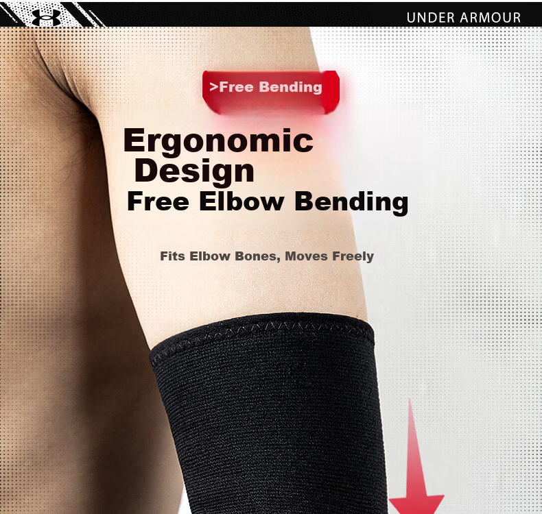 Under Armour Men's And Women's Protective Basketball, Tennis, Badminton Compression Breathable Elbow Joint Guard Hand Elbow Sports Protective Gear Elbow XL 11