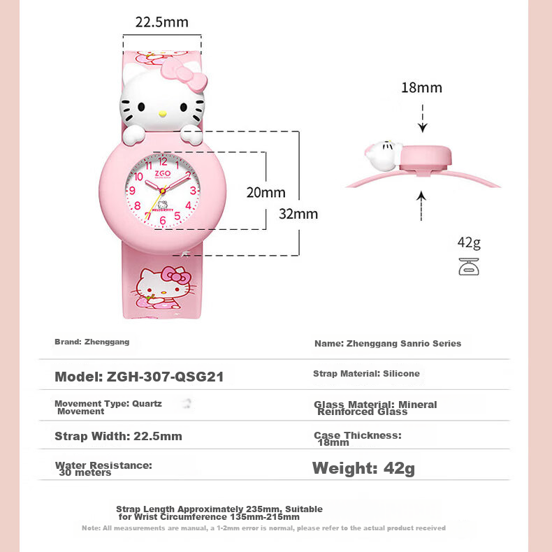 ZGO Children's Watch for Girls Aged 3-6, Kindergarten Toy, Cartoon Electronic Watch, Birthday Gift, 307 Melody 11