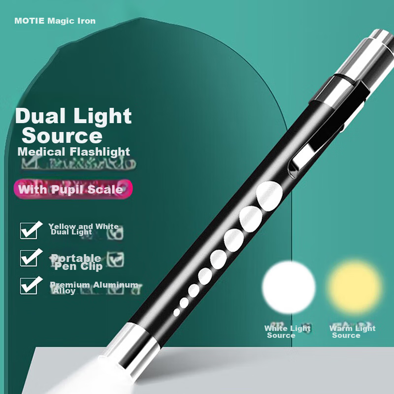 MOTIE Medical Flashlight Oral Pen Pupil Pen ENT Eye Doctor Nurse Portable Kindergarten Morning Inspection Pen